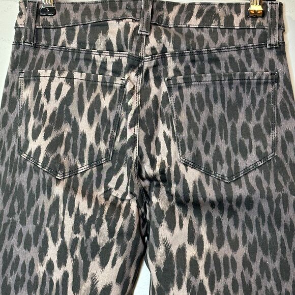 L'Agence Marguerite Leopard Print Ankle Midrise Cropped Pants Women's 26 NWOT - Picture 6 of 11